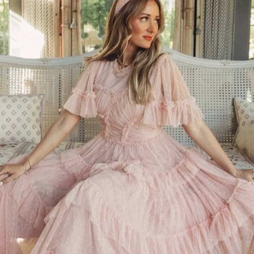 COPY - Ivy City Co. Whimsical Long Dress in Blush